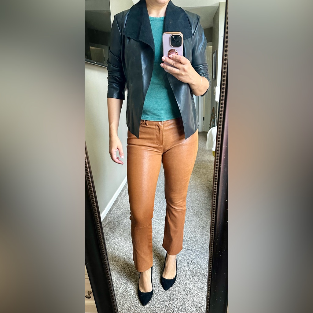 Frame Denim Brown Leather Pants